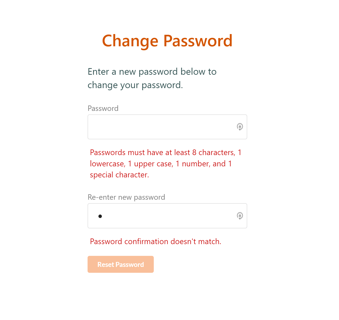 Change password